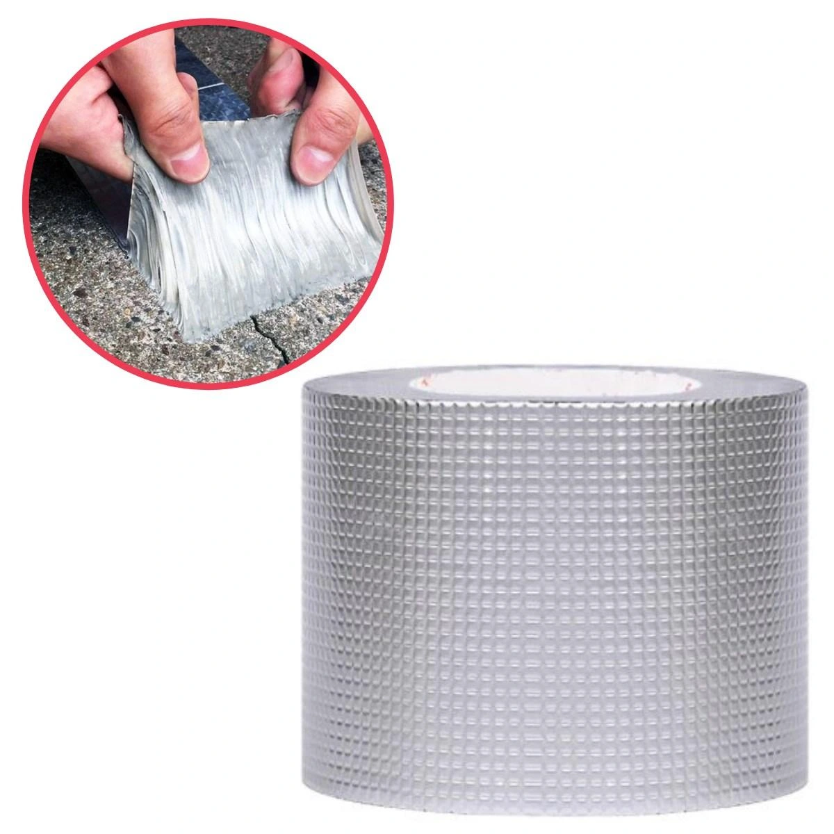 Folyo Kauçuk Bant Yapışkanlı Su Geçirmez Çatı Boru Tamir Bandı (2Metre X 10 Cm)