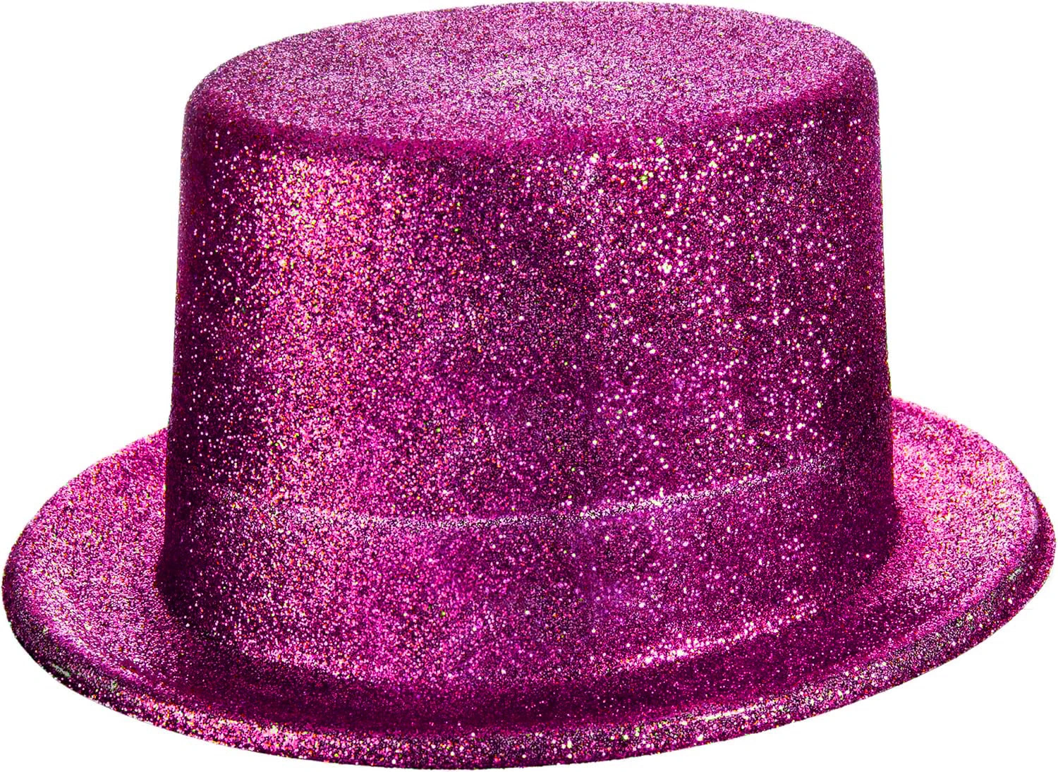 Fuşya Simli Glitter Silindir Parti Şapkası