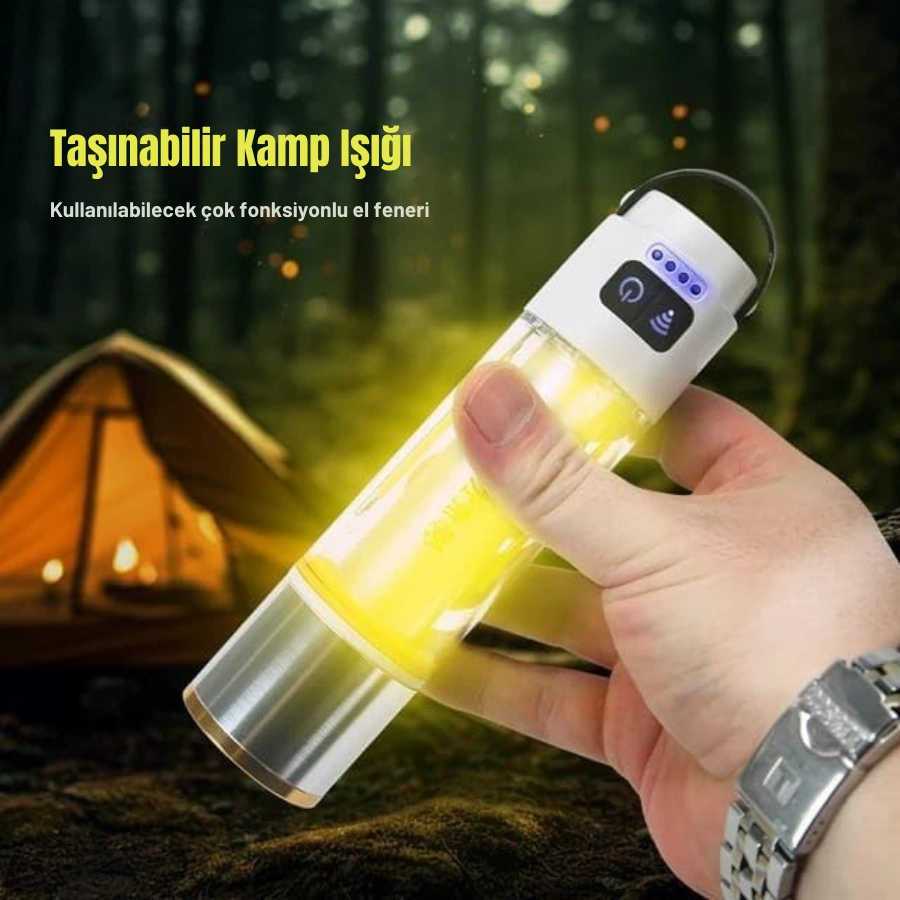 Gold Police Gp-222 Çok Fonksiyonlu Kamp Lambası 1000 Lümen