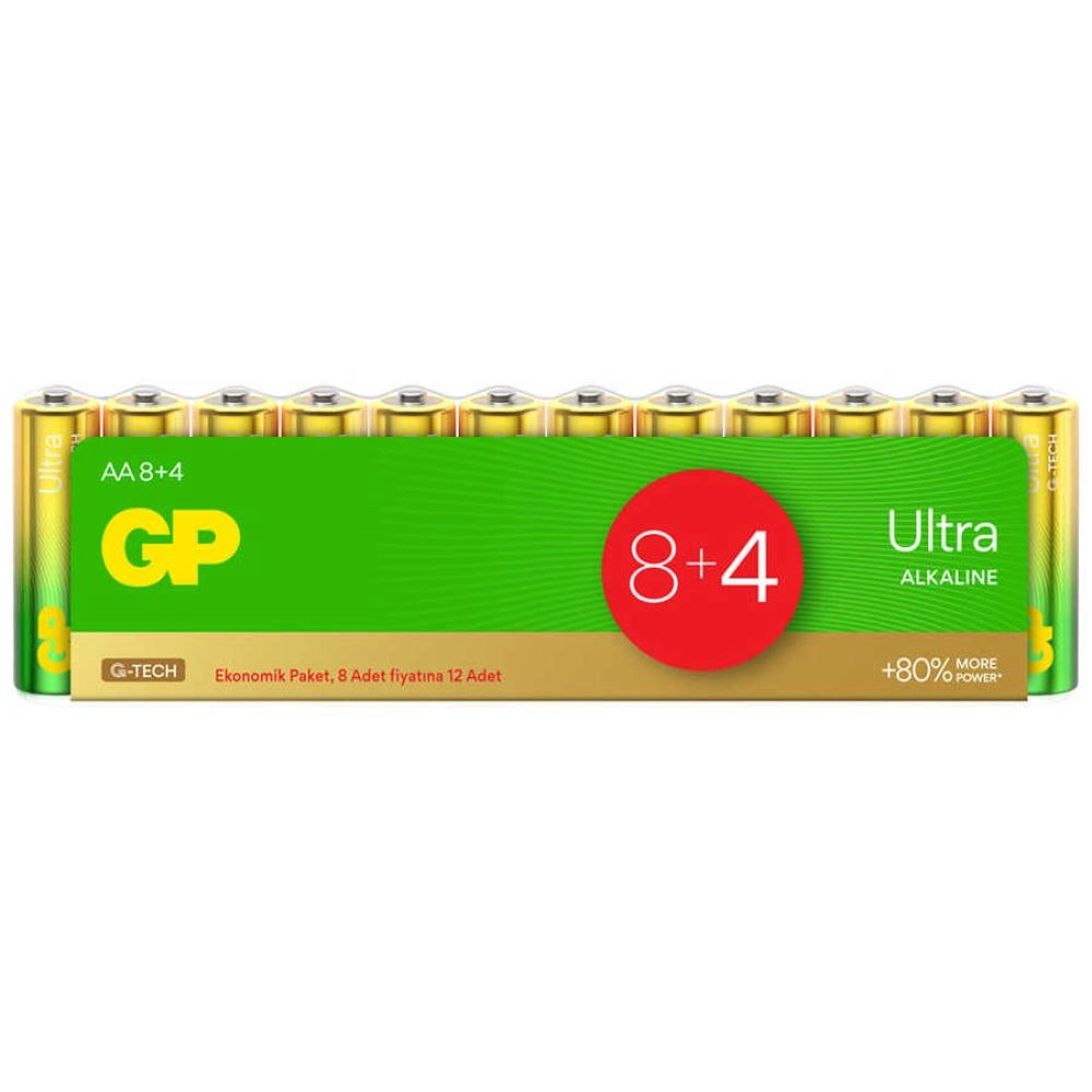 Gp Ultra Alkalin Aa Kalem Pil 12 Li Paket