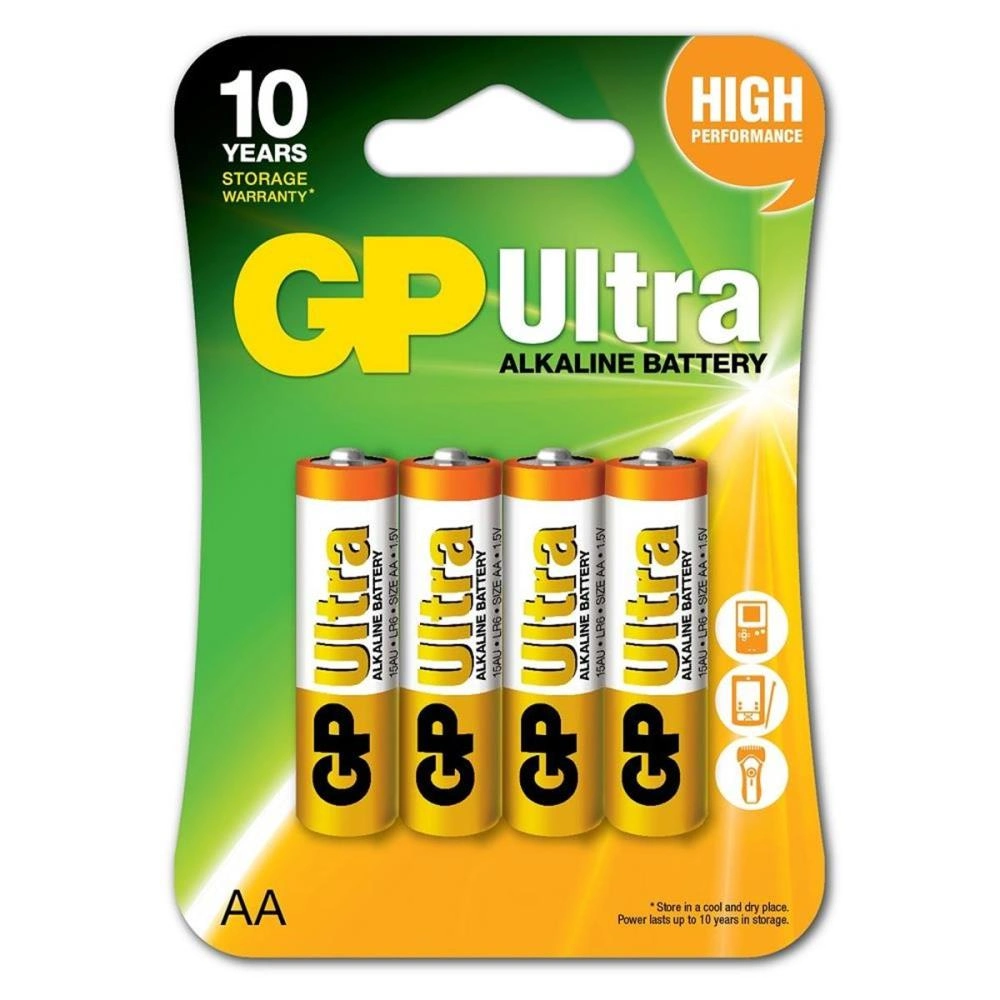 Gp Ultra Alkalin Aa Kalem Pil 4Lü