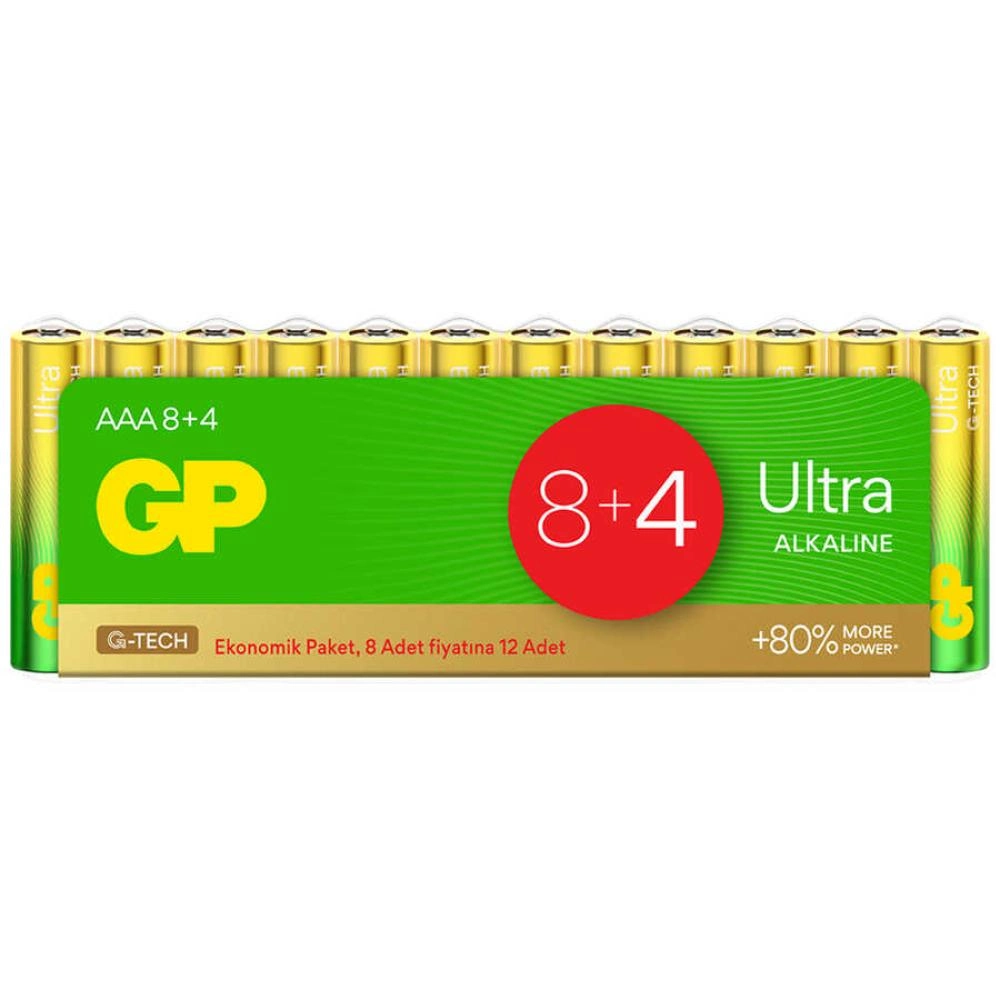 Gp Ultra Alkalin Aaa İnce Kalem Pil 12 Li Paket