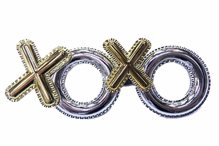 Gümüş Renk Xoxo Yazılı Parti Gözlüğü 17X7 Cm