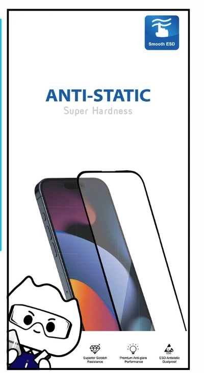 İphone 15 Plus 6D Anti Static Temperli Cam Ekran Koruyucu Kırılmaz Full Kaplama