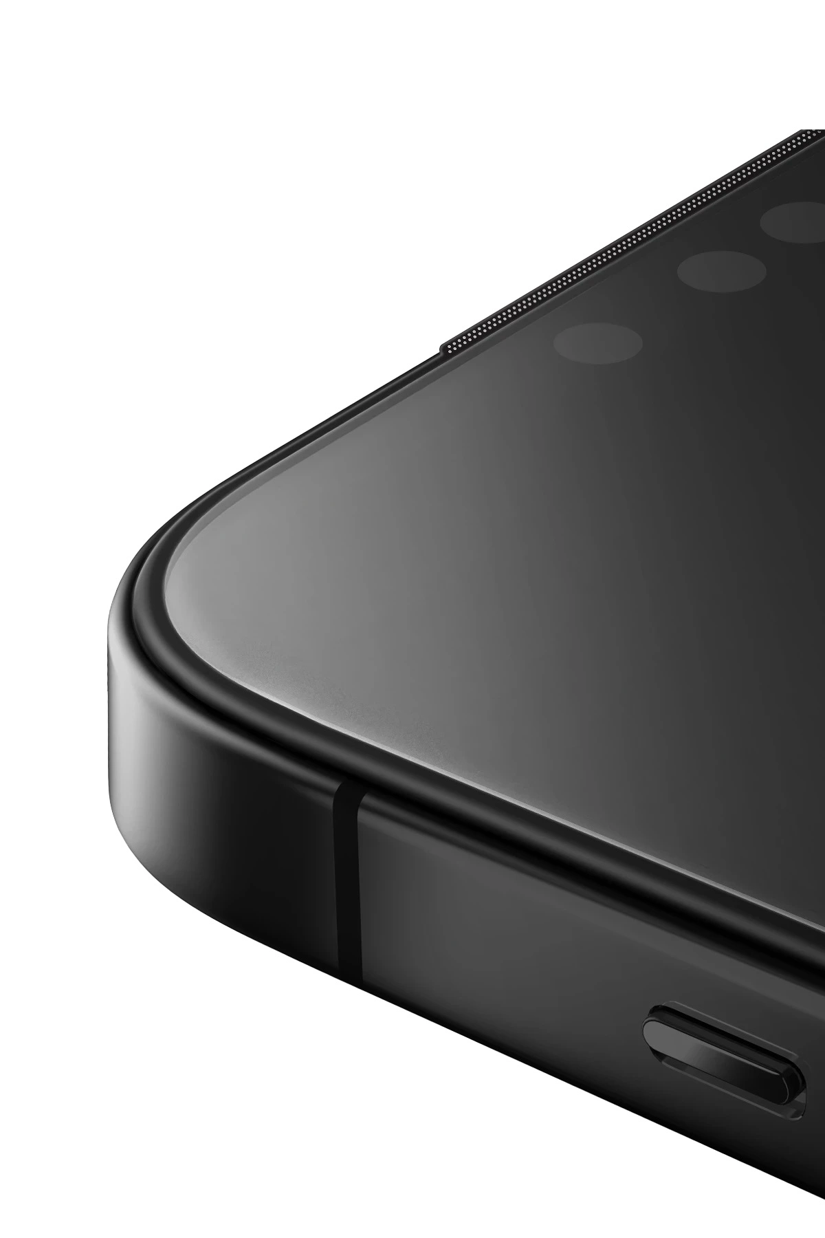 İphone 15 Pro Max Ekran Koruyucu Kırılmaz Cam Çıtalı Koruyucu