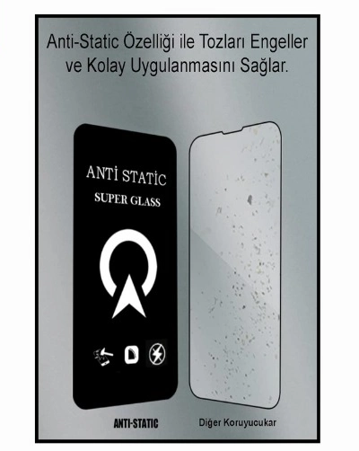 İphone 16E 6D Anti Static Temperli Cam Ekran Koruyucu Kırılmaz Full Kaplama