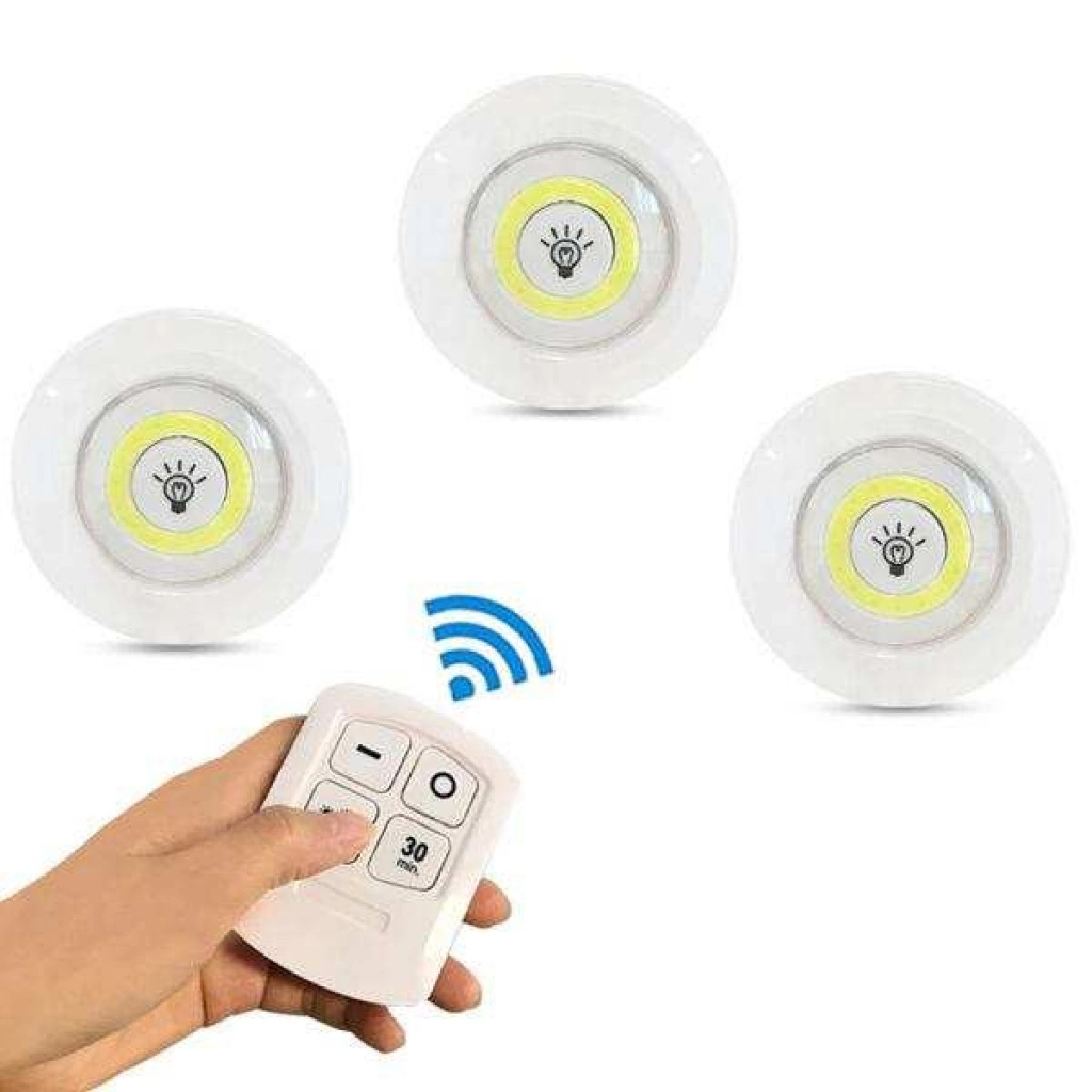Kablosuz Uzaktan Kumandalı 3Lü Led Lamba Seti