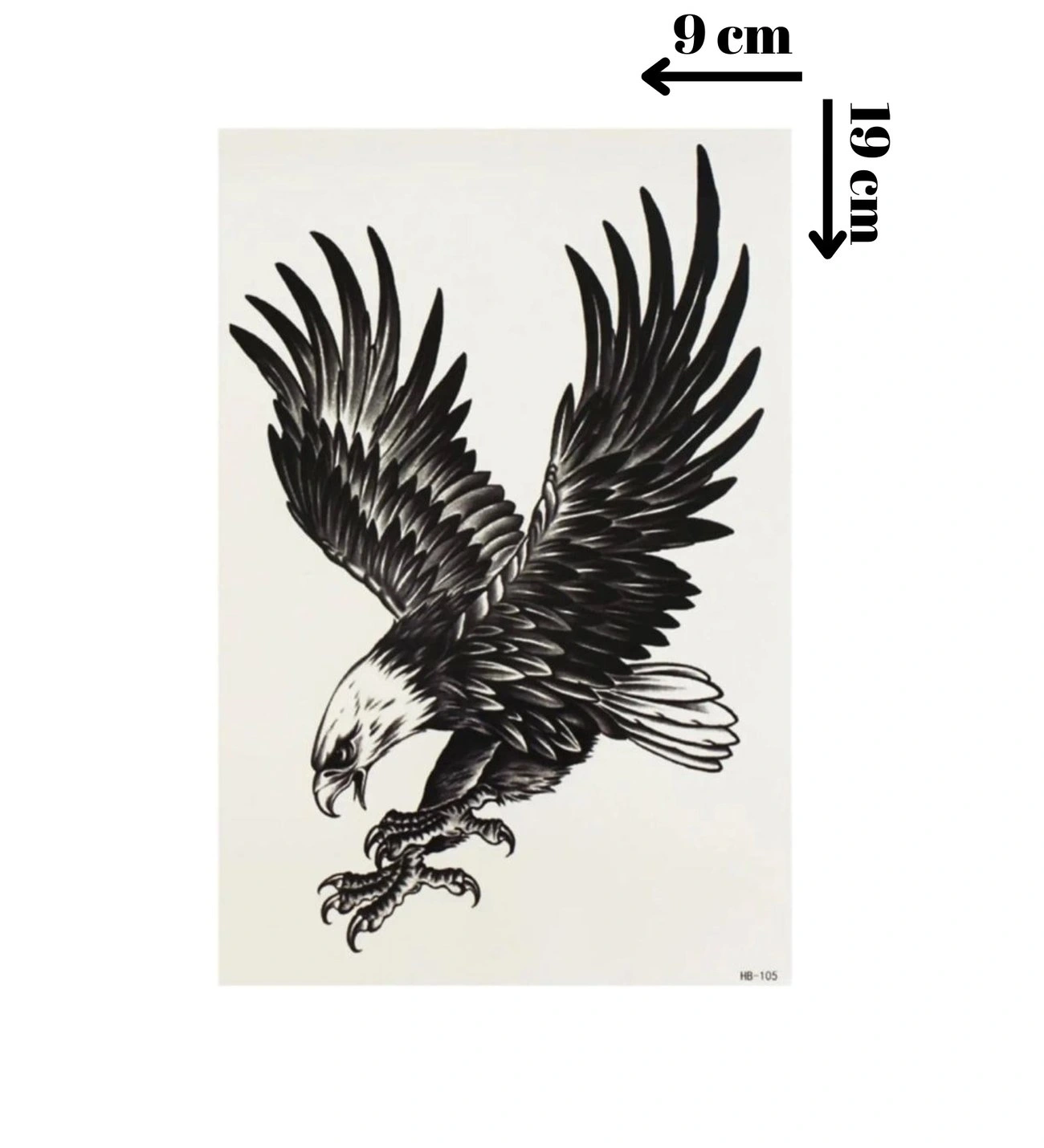 Kartal Geçici Dövme Şablonu - Ff037
