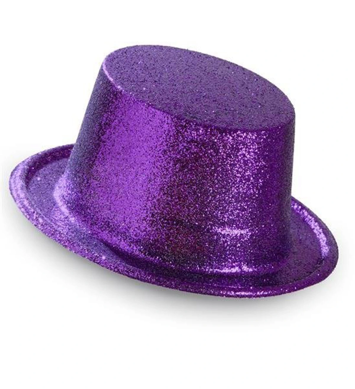 Mor Simli Glitter Silindir Parti Şapkası
