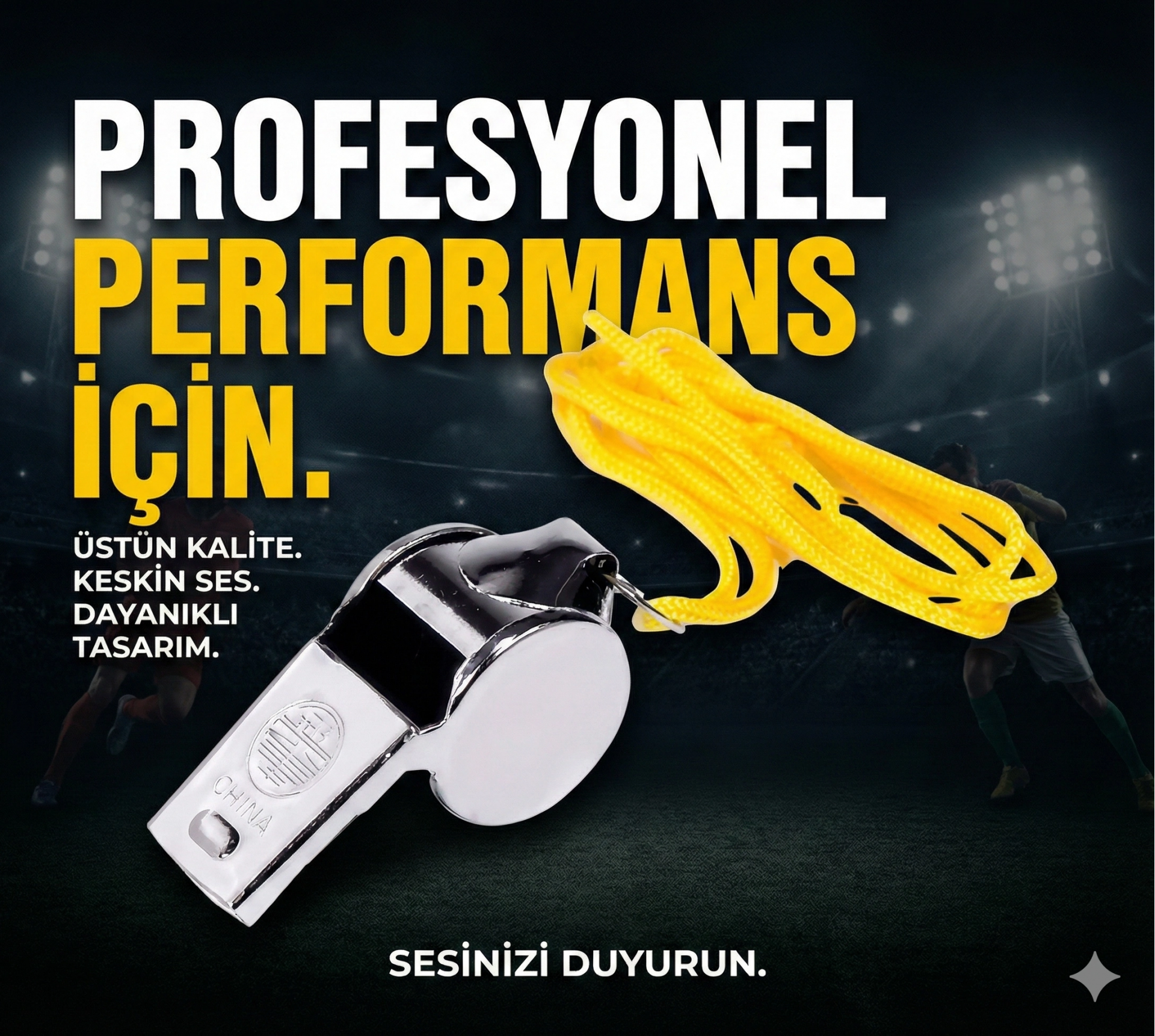 Metal Ipli Hakem Ve Deprem Düdüğü (24 Lü)