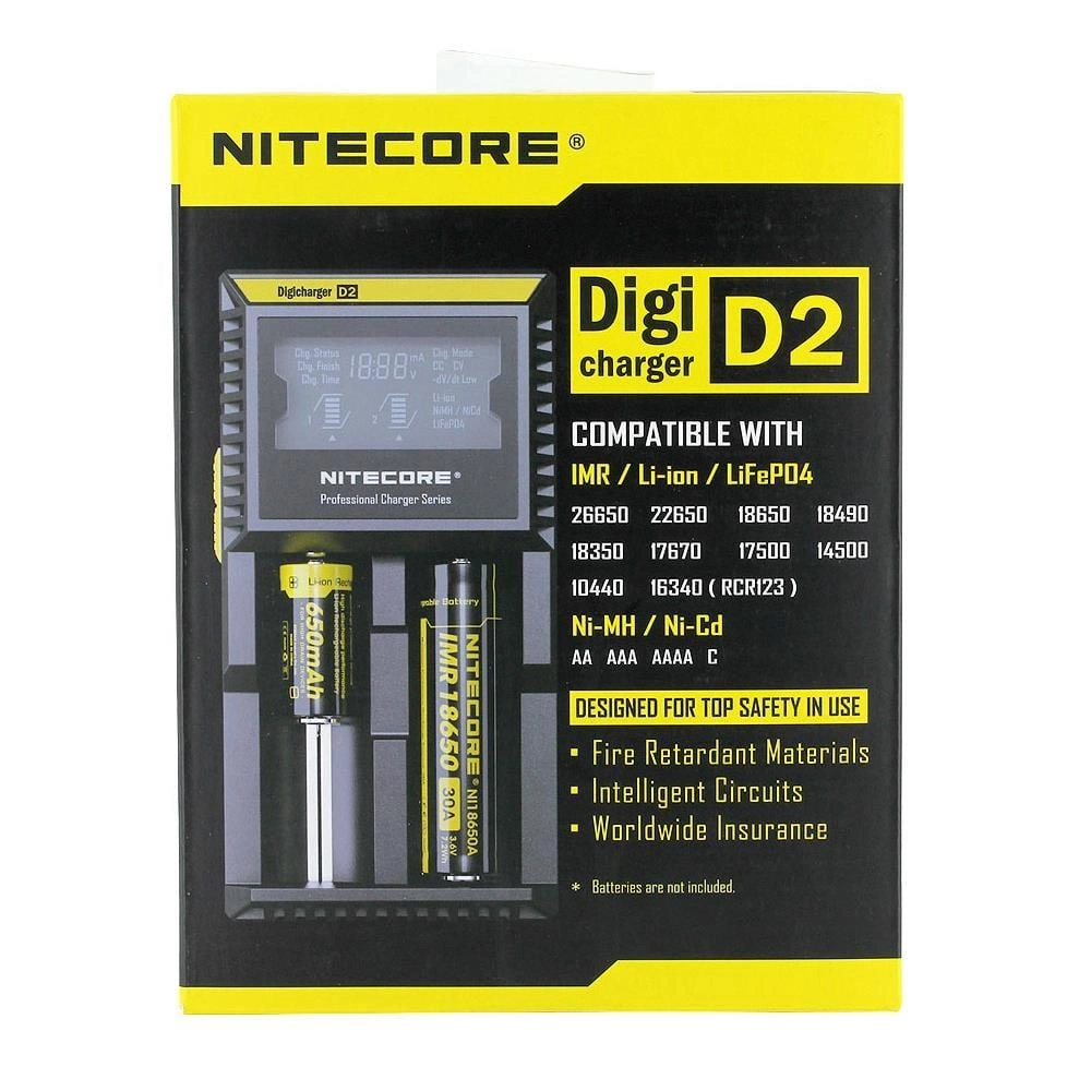 Nitecore D2 Digi Charger Li-İon / Nı-Cd / Nı-Mh / Lifepo4 Dijital Pil Şarj Cihazı