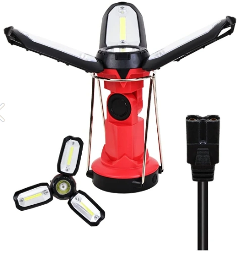 Polizei P-8801 Şarjlı Katlanabilir 3Xcob Led+ 3W Led Çok Fonksiyonlu Kamp Feneri