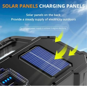 Polizei P-880A Solar Powerbankli Şarjlı Taşınabilir Güçlü Fener