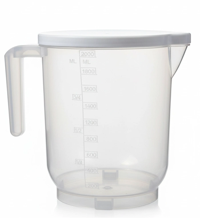 Pratik Mutfak Ölçü Kabı - 2 Litre Dereceli Şeffaf Hazne Bpa Free