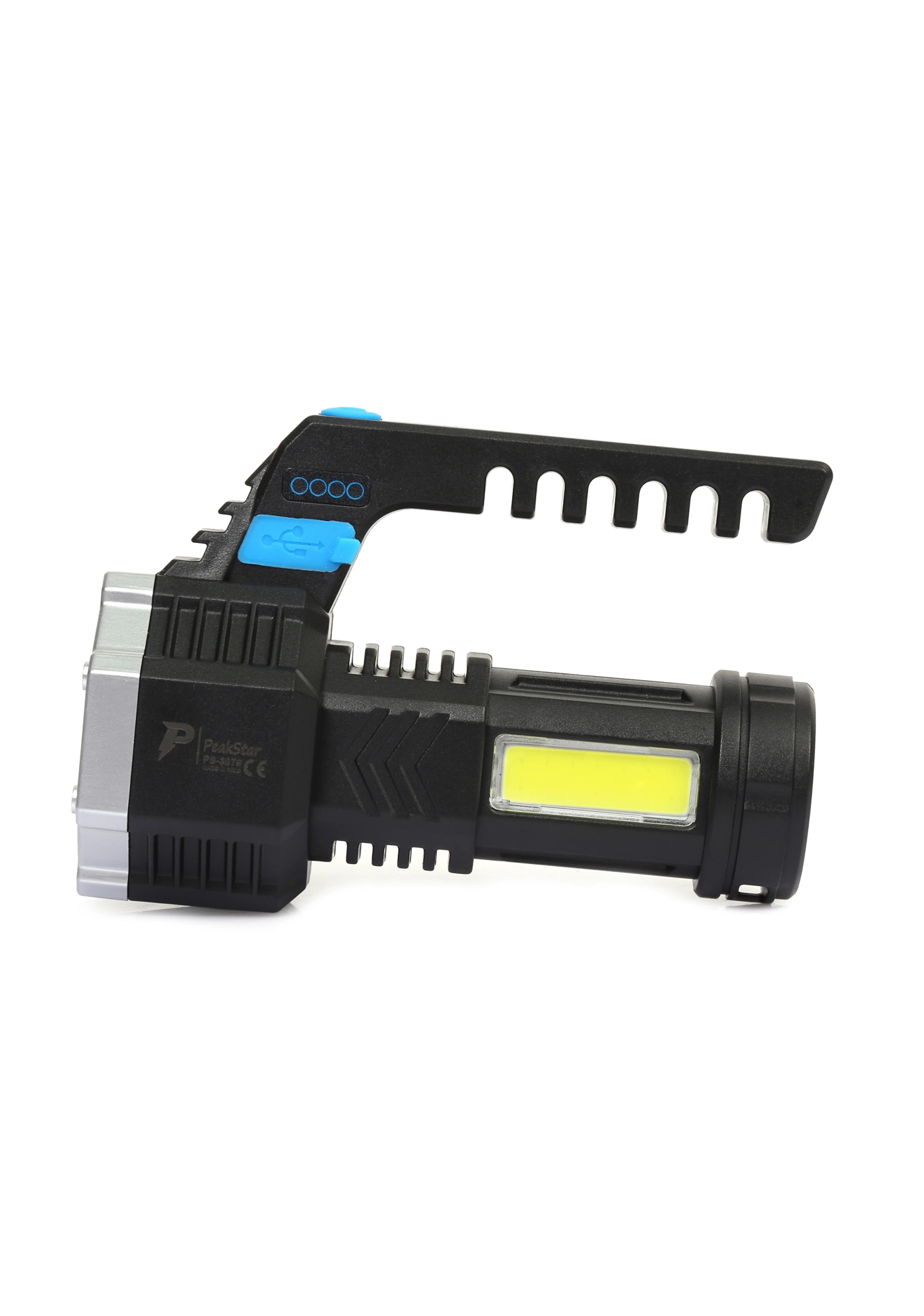 Ps-3879 Usb Şarj Göstergeli Şarj Edilebilir 7*Xpe +Cob Led El Feneri