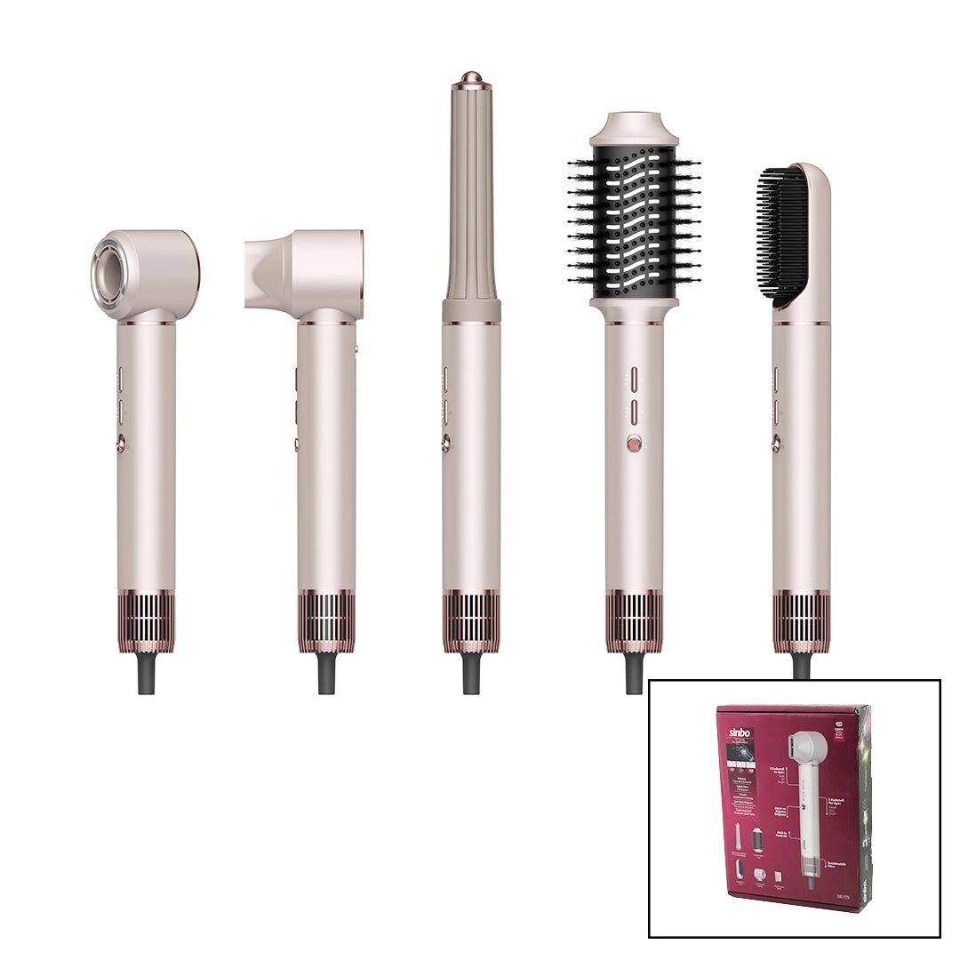 Rose Gold Air Brush 5İn1=Bukle-Hacimle-Düzleştir-2-Fırça Saç Kurutma - Şekil Makinesi ...