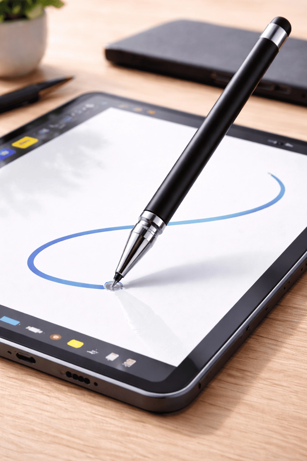 Samsung A24 Uyumlu Dokunmatik Stylus Kalem Disk Uçlu Hassas Tablet Telefon Çizim Kalemi