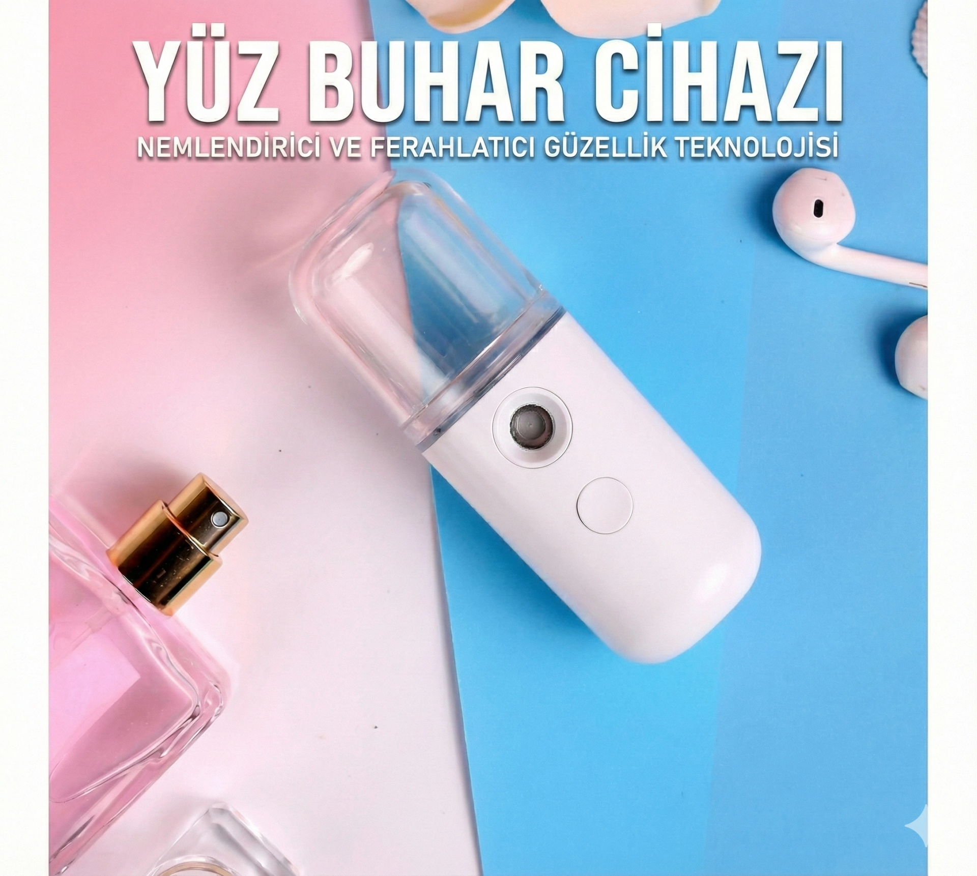 Şarjlı Mini Yüz Nemlendirici Dezenfektan Cihazı Mist Sprayer