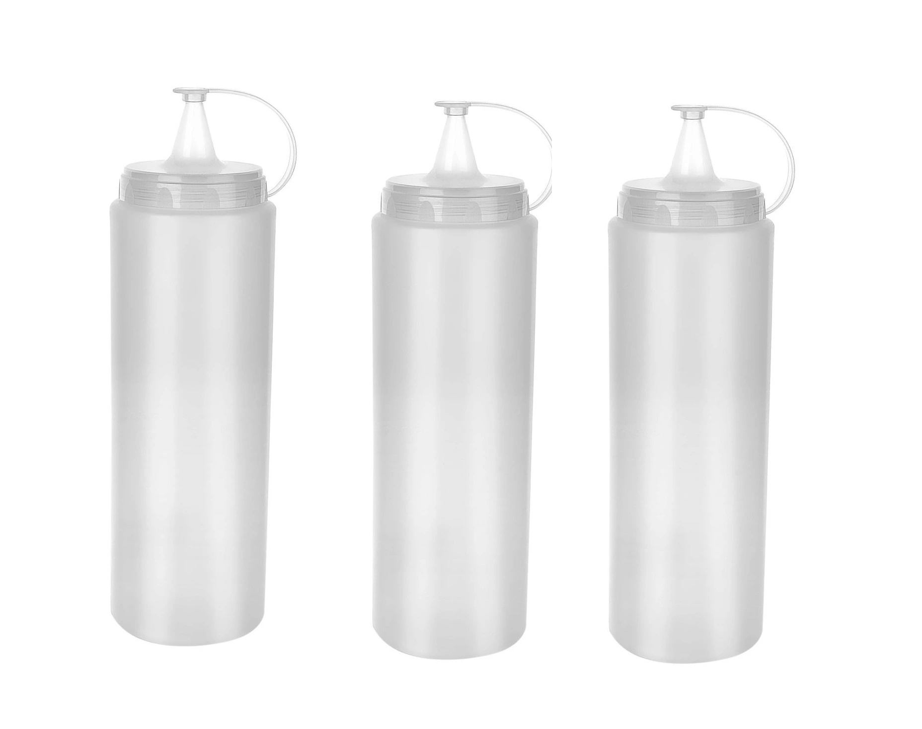 Şeffaf Sos Şişesi - 1000Ml Dev Boy 3 Adet
