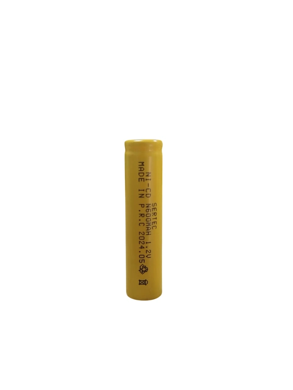 Sertec - 1.2V 600 Mah - N Boy - Ni-Cd Şarjlı Pil - (Başsız / Flat Head)