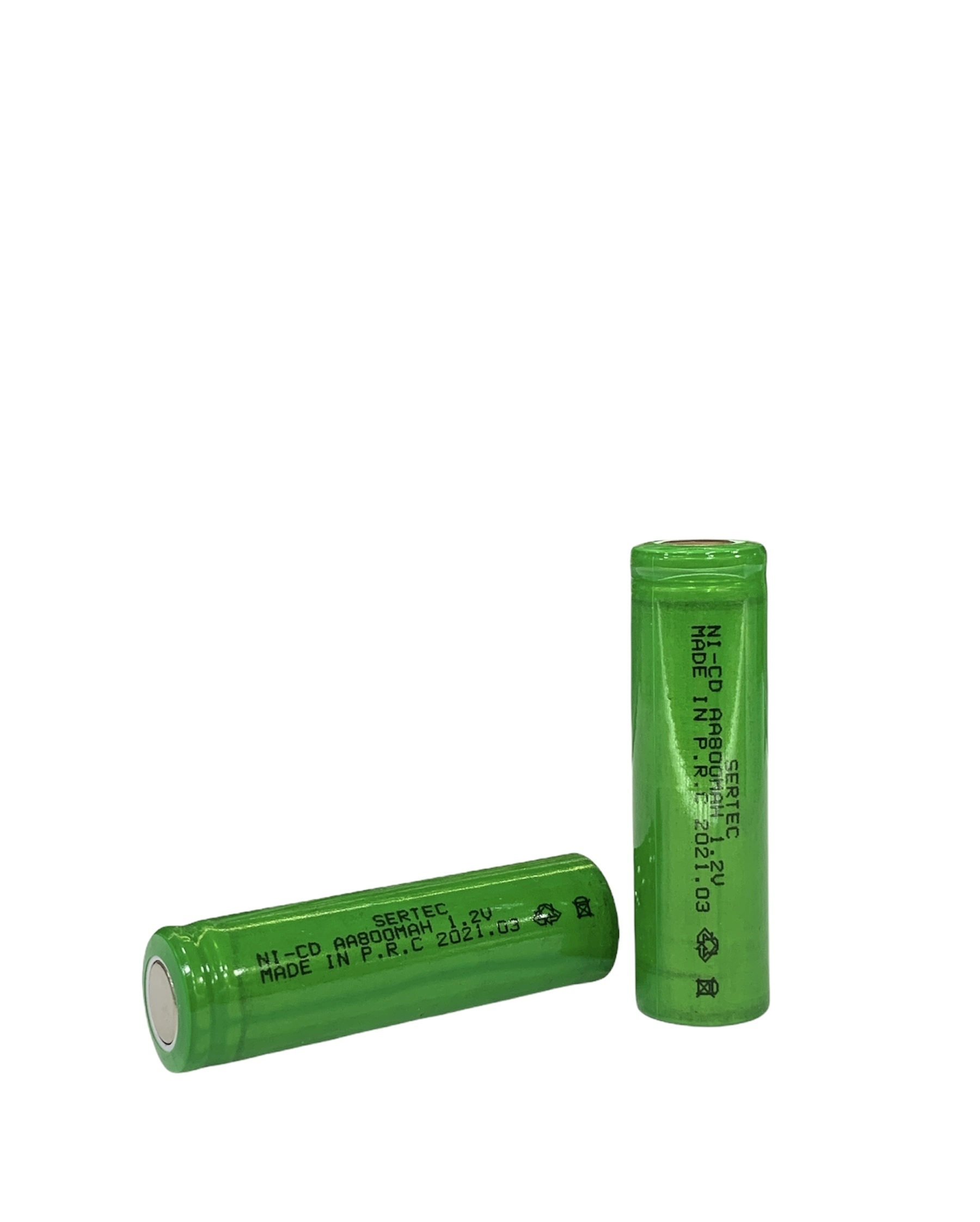 Sertec - 1.2V 800 Mah - Aa - Ni-Cd Şarjlı Pil - (Başsız / Flat Head)