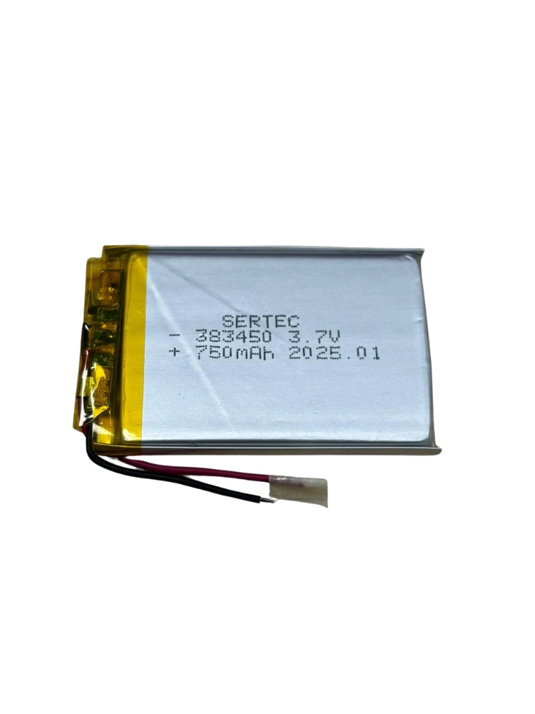 Sertec 383450 3.7V 750 Mah Li-Polymer Pil (Devreli/1.5A)
