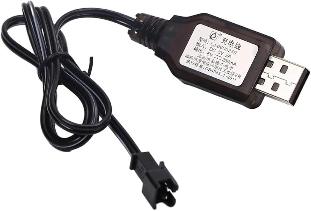 Sertec 6V Nı-Cd / Nı-Mh Oyuncak Bataryası Usb Şarj Kablosu