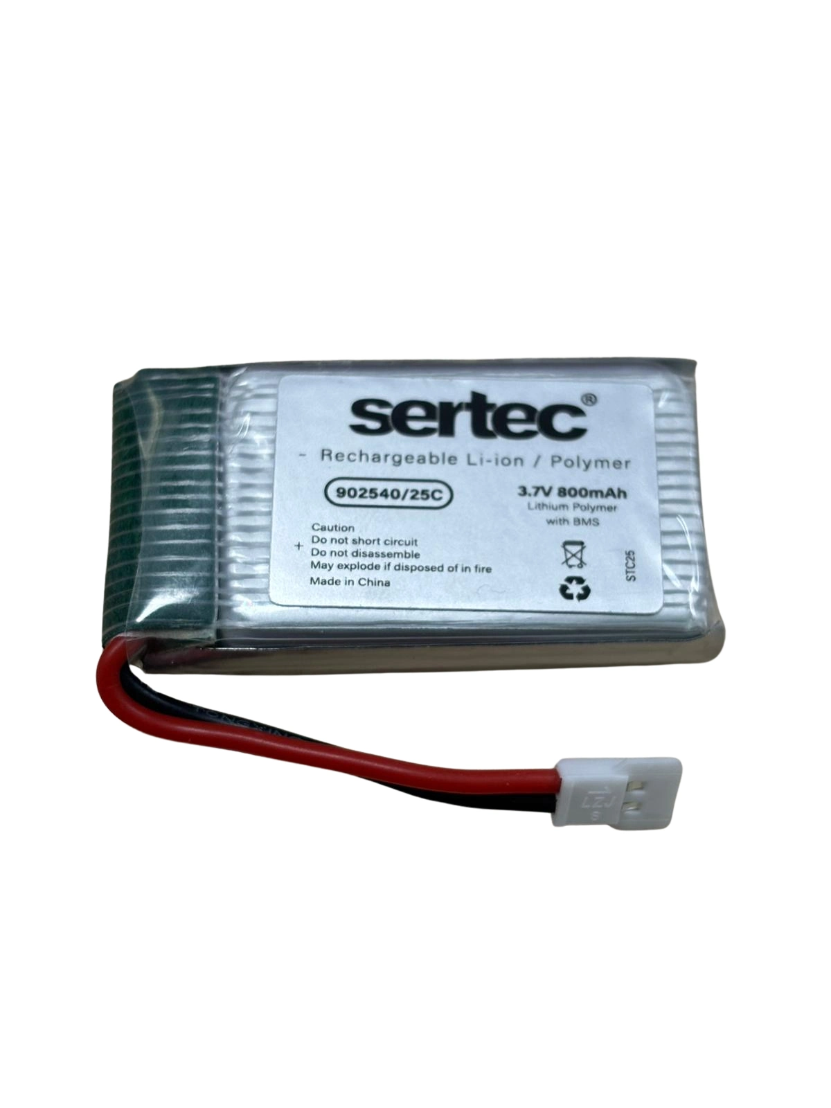 Sertec / 902540 / 3.7V - 800Mah - 15C Beyaz Soket
