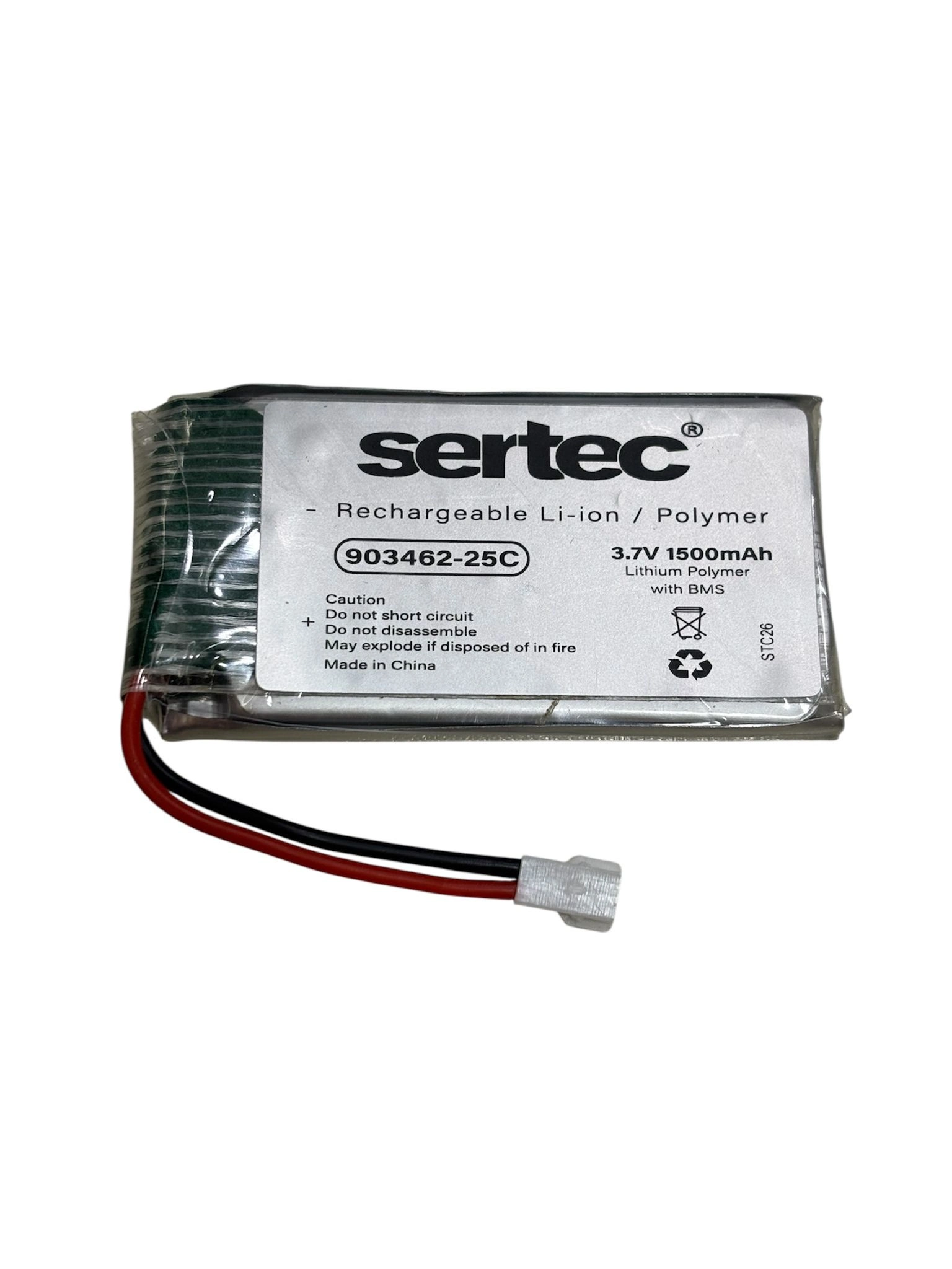 Sertec / 903462 / 3.7V - 1500Mah - 25C  Beyaz Soket