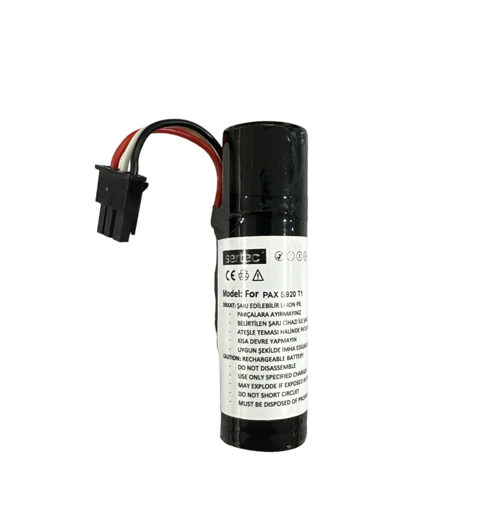Sertec - Pax S920 Pos Uyumlu Batarya