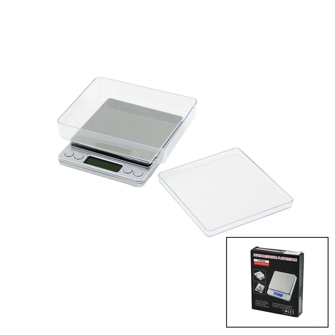 Superıor Mini I-2000 3000Gr/0.1Gr Mini=10.5X13Cm Hassas Tartı - Terazi Şeffaf Pls.kapak Pilli