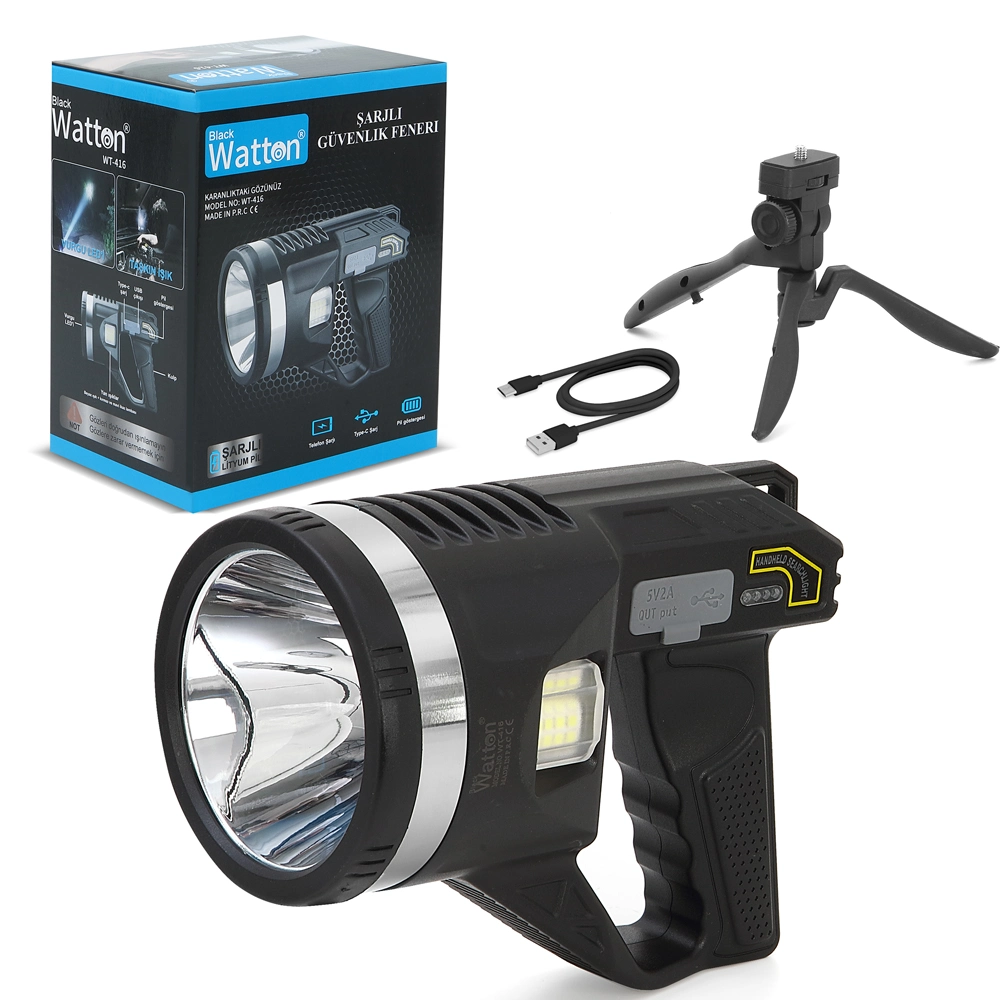 Tripod Şarjlı Güvenlik Feneri Wt-416
