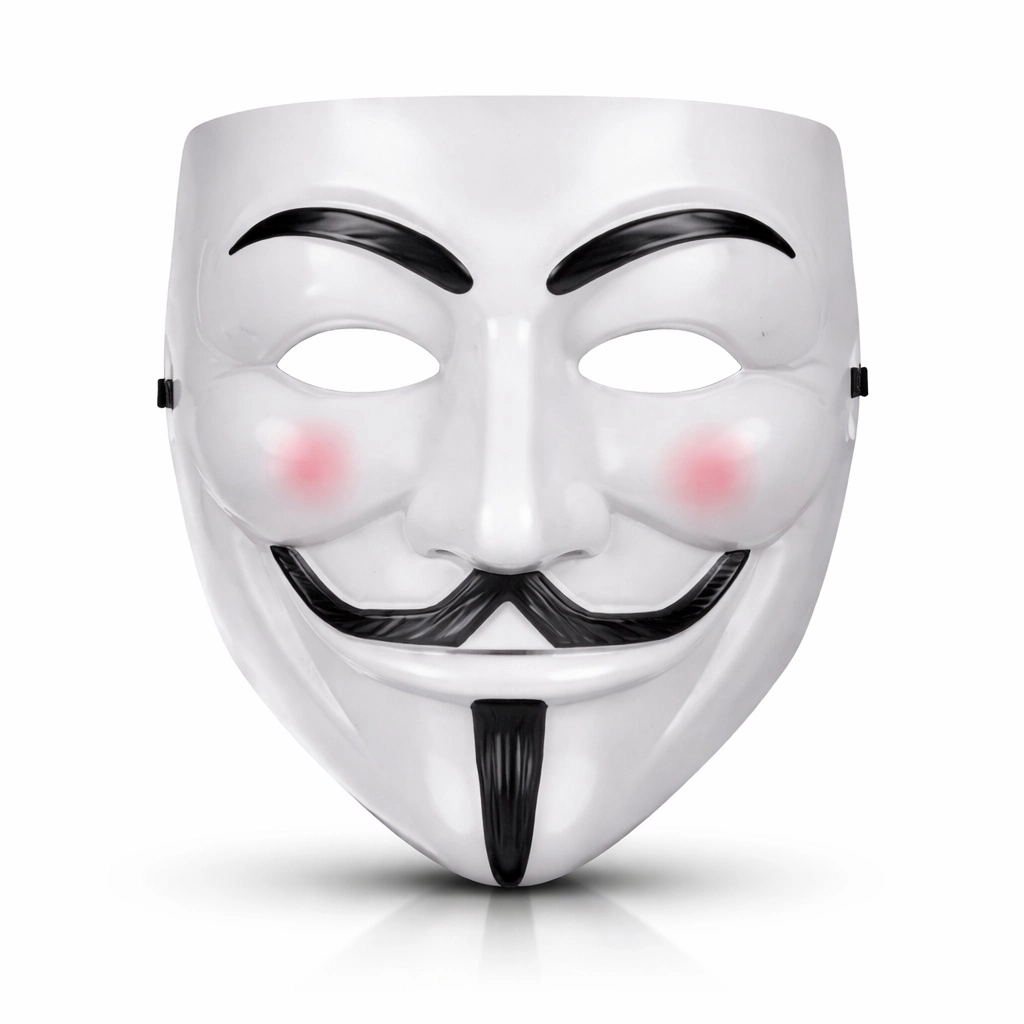 V Mask Premium Vendetta Beyaz Maske (Guy Fawkes Stil)