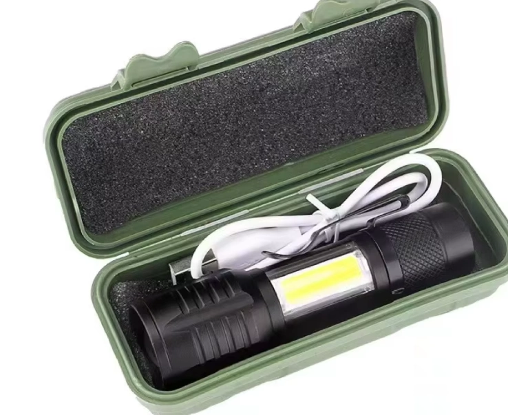 Wison Ws-5454 Taktik El Feneri Usb Şarj Edilebilir Kamp Feneri Cob Zumlanabilir Mini Taşınabilir ...