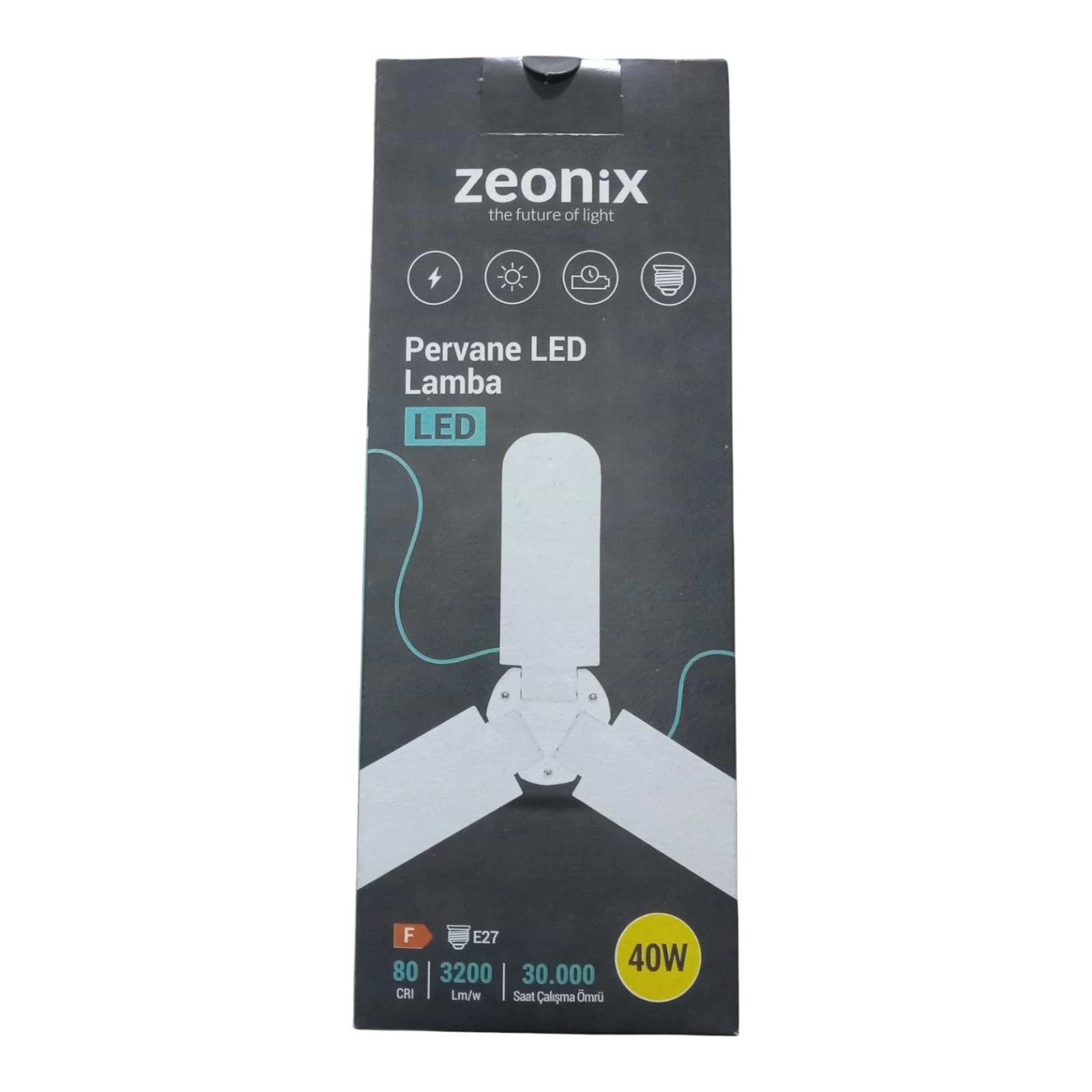 Zeonix 40W 3 Kanatlı Pervane Ampul