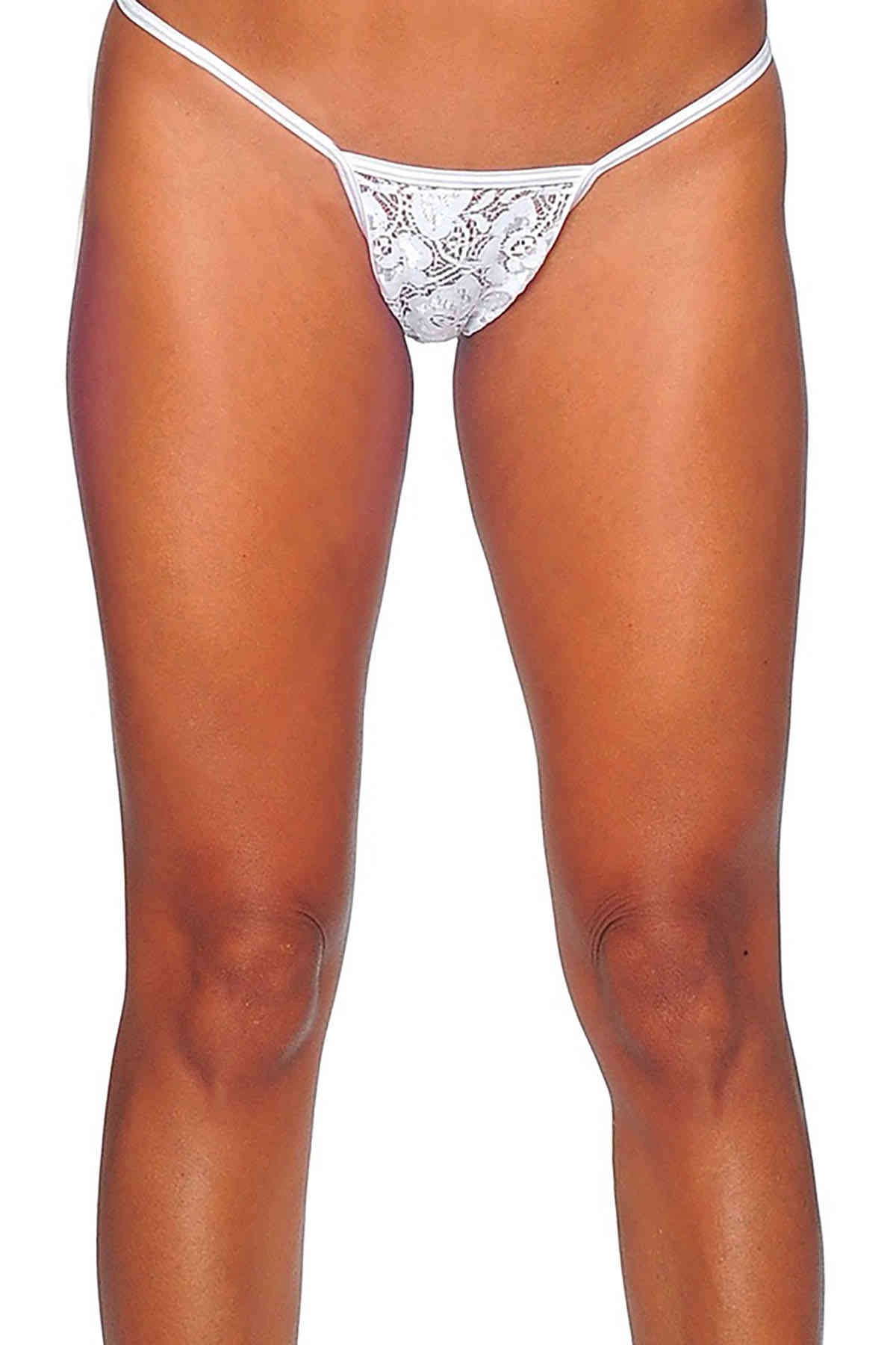 Leyna Beyaz Dantelli̇ Tanga Tm1165