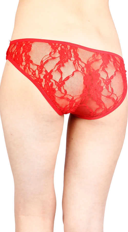 Leyna Kırmızı Şeri̇t Detaylı Seksi̇ Külot Tm1139