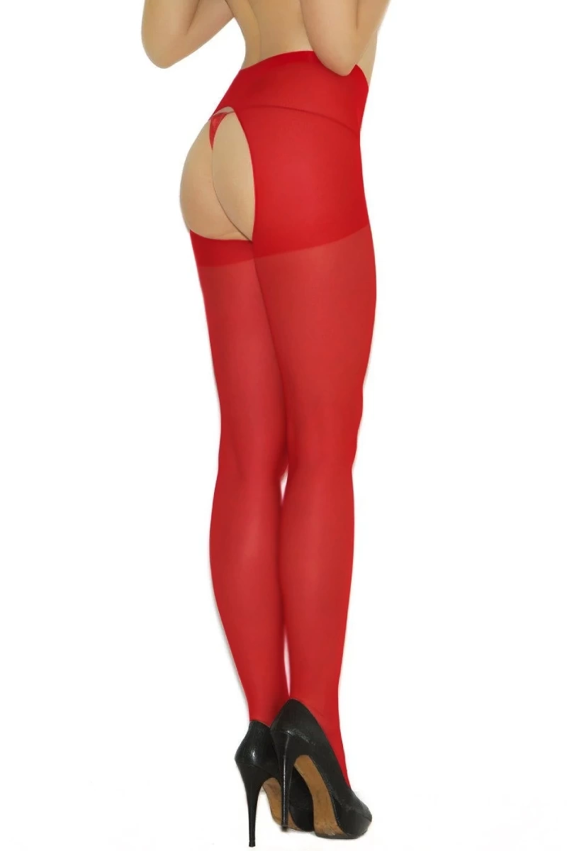 Leyna Özel Bölgesi̇ Açık Kırmızı Fantazi̇ Külotlu Çorap Tm2035