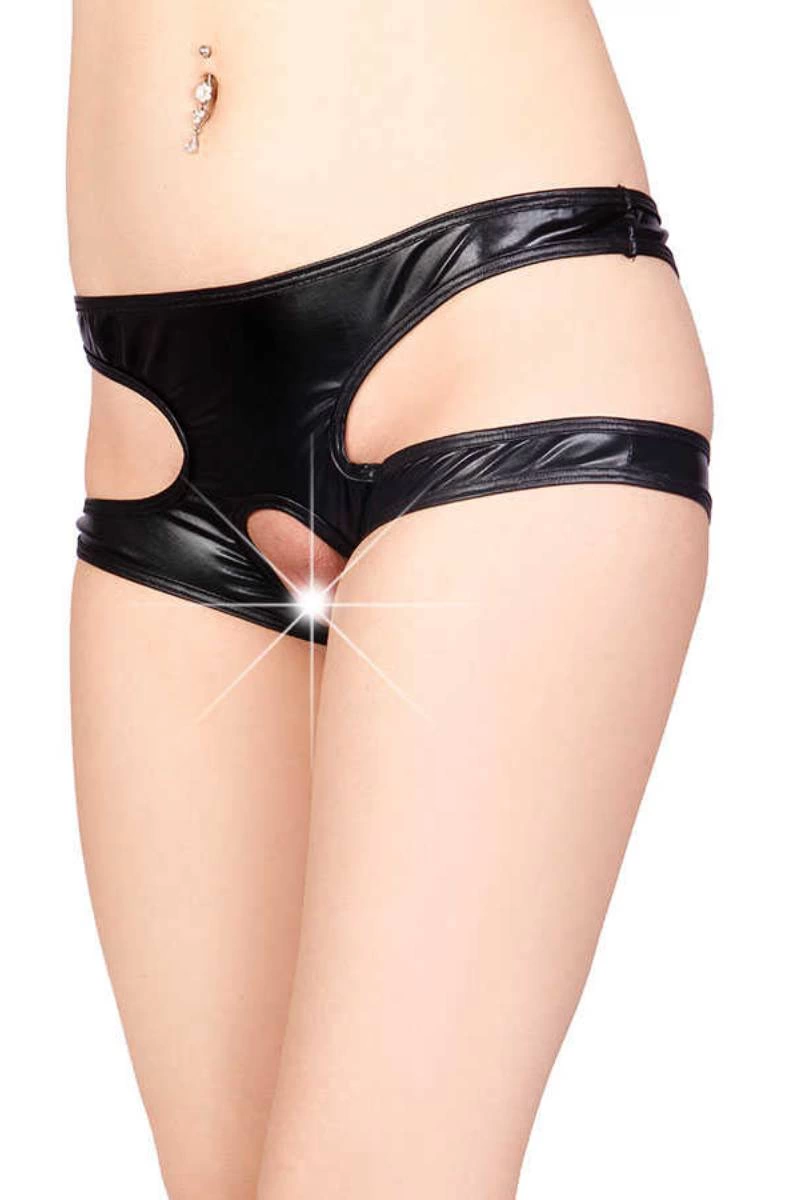 Leyna Si̇yah Özel Bölgesi̇ Açık Seksi̇ Külot Tm1172