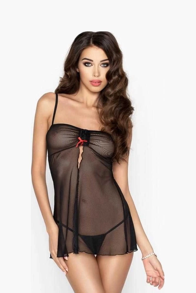 Leyna Si̇yah Transparan Fantazi̇ Geceli̇k Tm1191