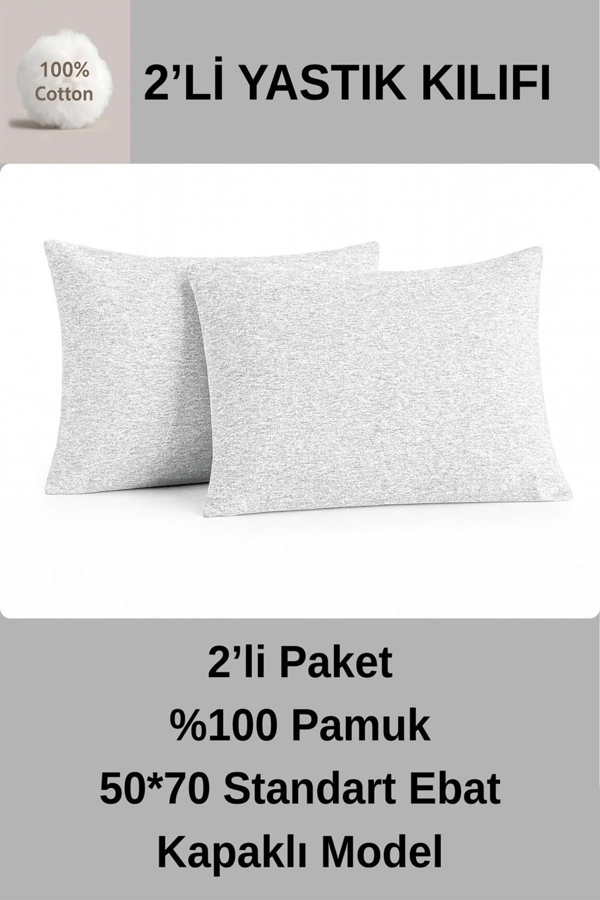 %100 Pamuklu Yastık Kılıfı 50*70 Yastık Kılıfı