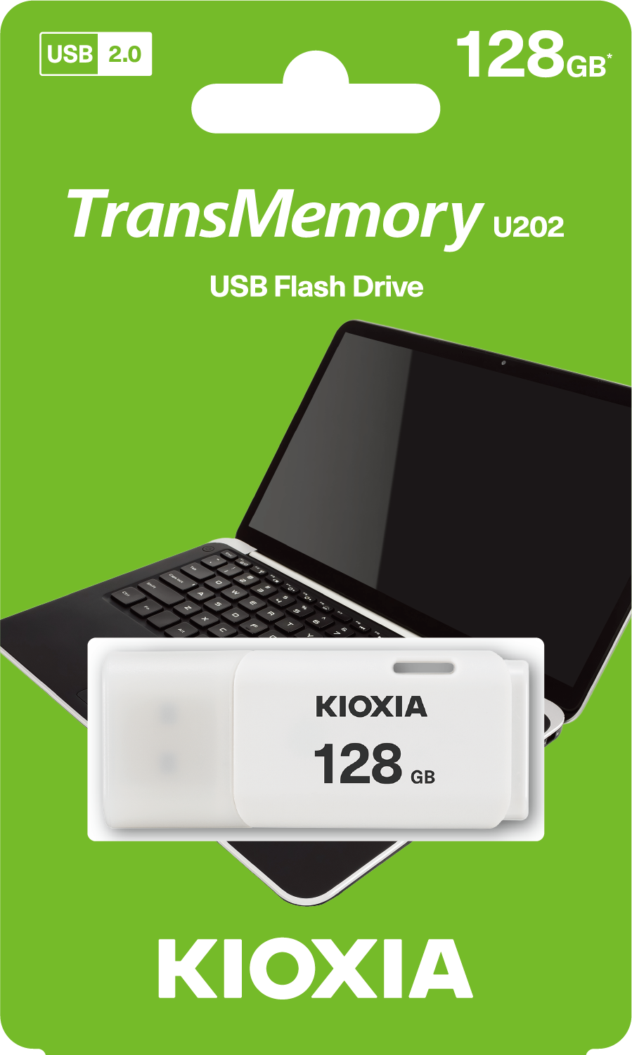 128Gb Usb2.0 Kıoxıa Beyaz Usb Bellek Lu202W128Gg4