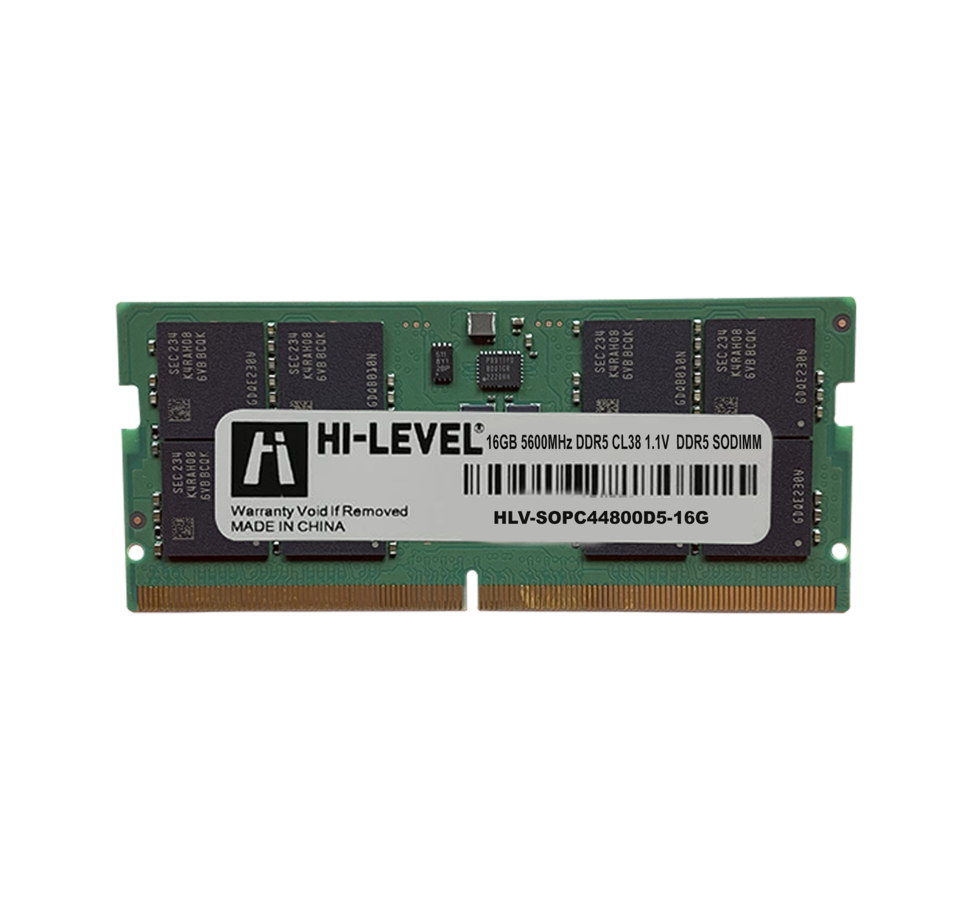 16Gb Ddr5 5600Mhz Sodımm 1.1 Hlv-Sopc44800D5-16G