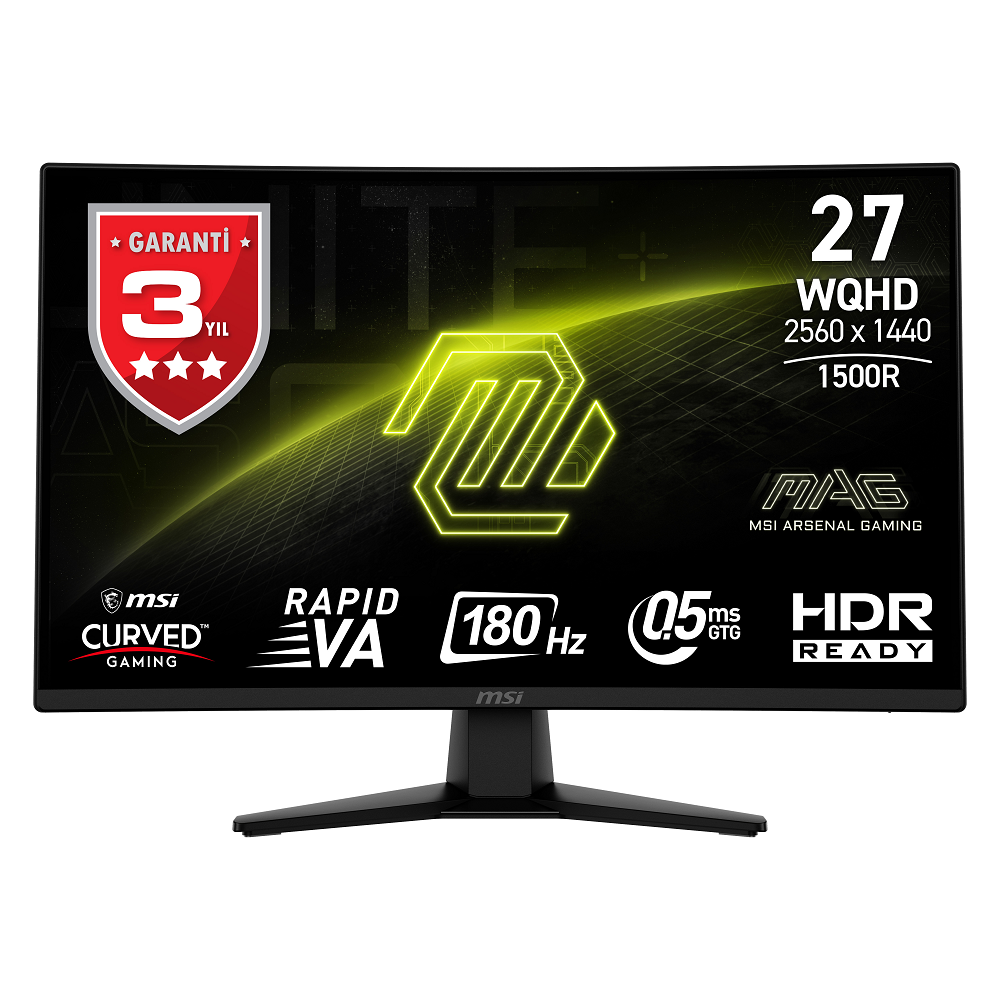 27 Msı Mag 274Cqf Wqhd 180Hz 0.5 Ms Adaptıve Curved Gamıng