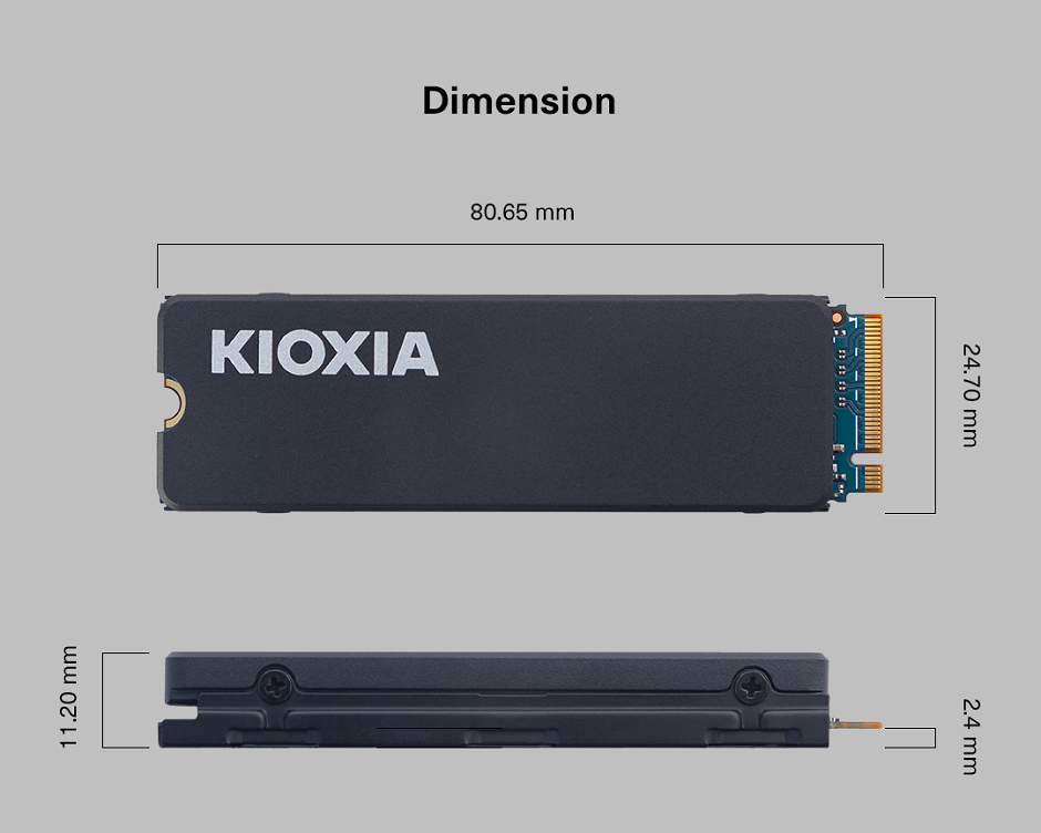 2Tb Kıoxıa Excerıa Heatsınk Gen 4X4 Nvme 5000/3900Mb/S Lsc11K2T04G8