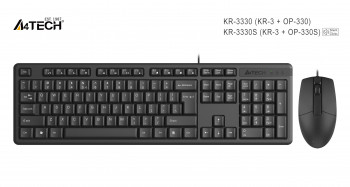 A4 Tech Kr-3330 Q Fn Multımedya Usb Si̇yah Set