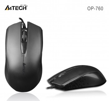 A4 Tech Op-760 Usb Si̇yah V-Track 1000 Dpı Mouse