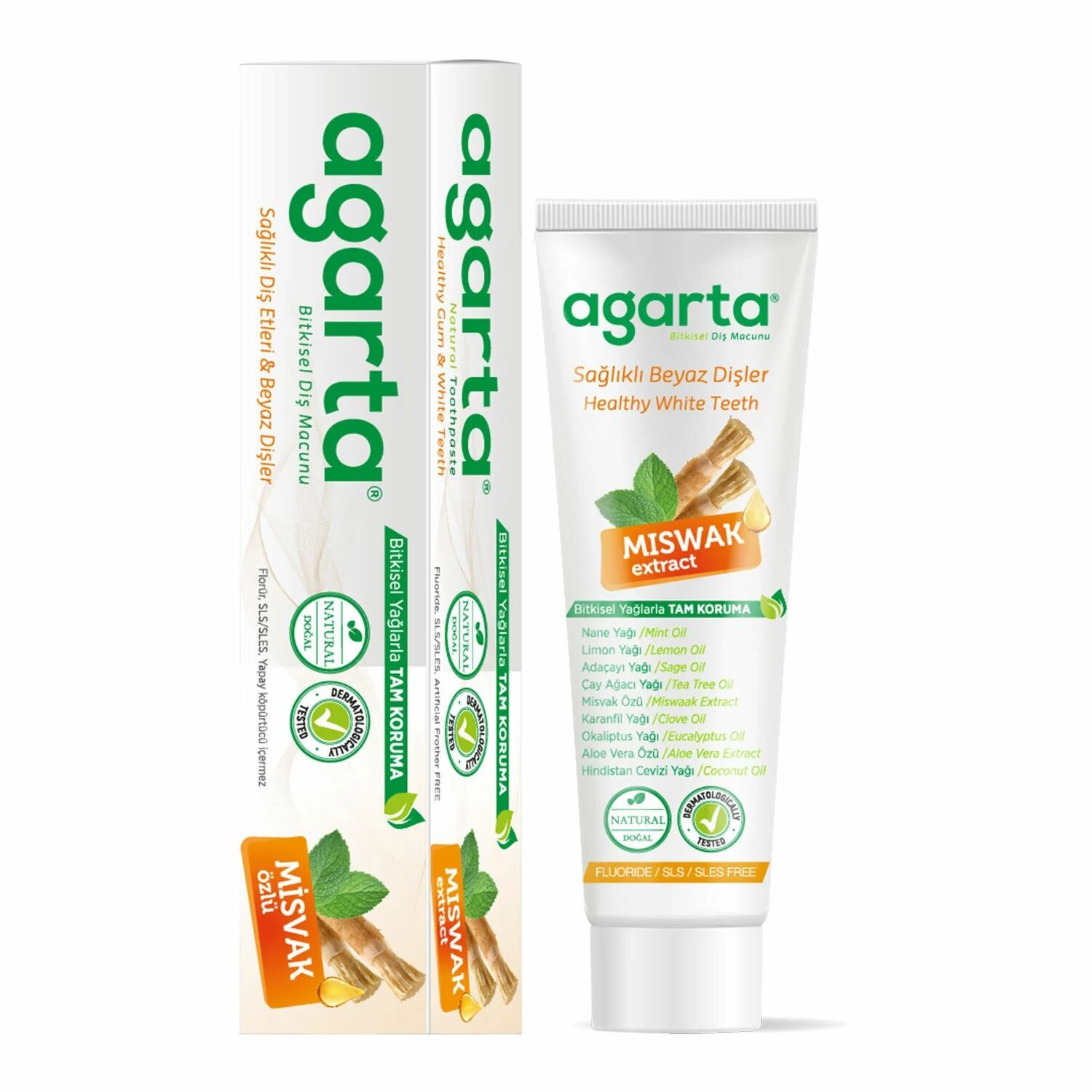 Agarta Doğal Di̇ş Macunu 100Ml Mi̇svak Özlü