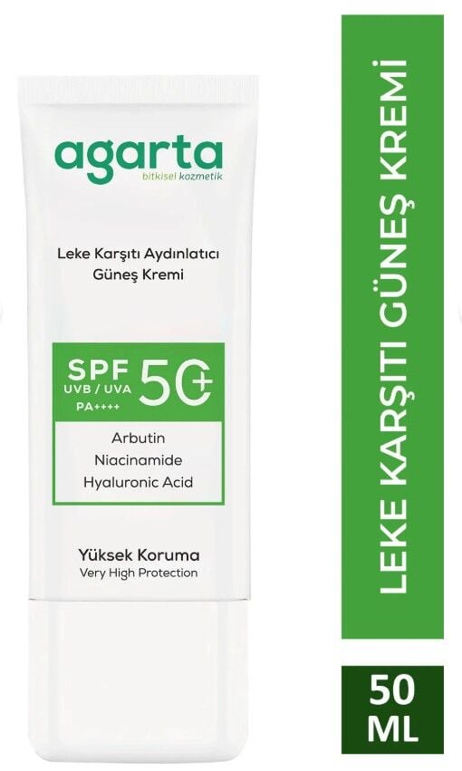 Agarta Doğal Güneş Kremi̇ Leke Karşıtı Aydınlatıcı 50 Spf 50 Ml