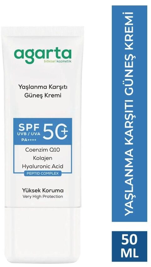 Agarta Doğal Güneş Kremi̇ Yaşlanma Karşıtı 50 Spf 50 Ml